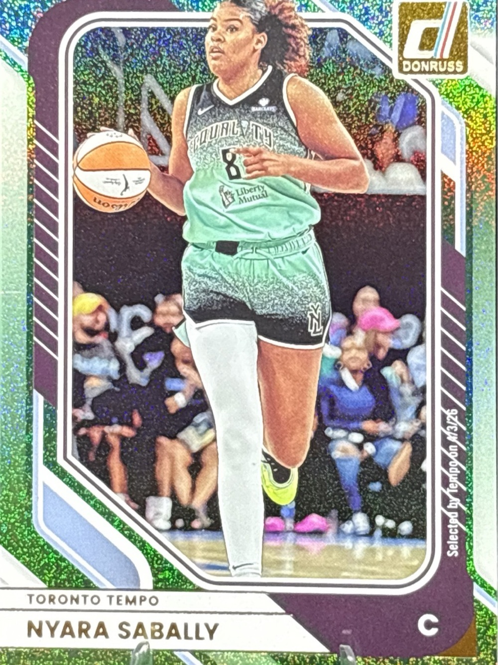 Panini Donruss Nyara Sabally Green Prizm WNBA Trading Card